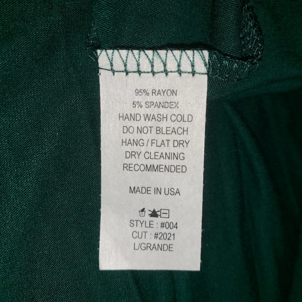 Isaac Liev Tunic Top Womens Size L Hunter Green Short Sleeve Flowy Swing T-shirt - Picture 7 of 8